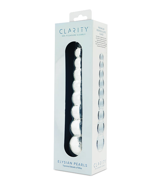 Clarity Beaded Glass Dildo 6.7in - Elysian Pearls