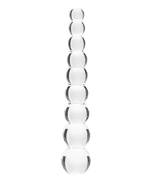 Clarity Beaded Glass Dildo 6.7in - Elysian Pearls