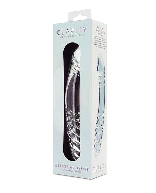 Clarity Double Ended Glass Dildo 7.4in - Celestial Desire