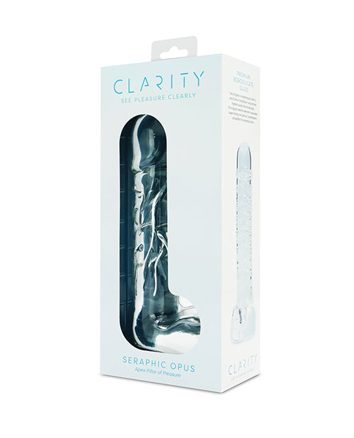 Clarity Sculpted Glass Dildo 7.2in - Seraphic Opus