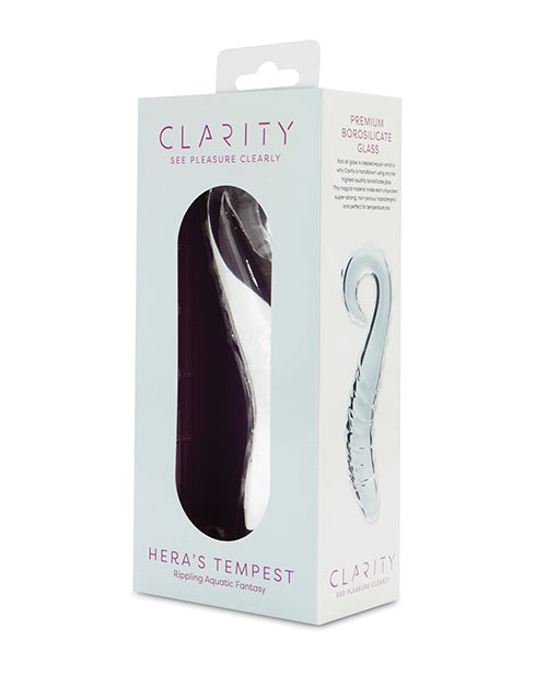 Clarity Glass Dildo with Handle 5.5in - Hera's Tempest