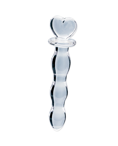 Clarity Glass Dildo with Heart Handle 5.9in - Hera's Cascade
