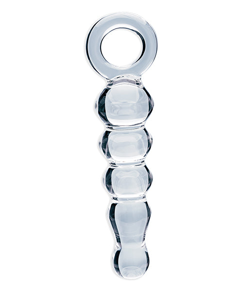 Clarity Glass Dildo with Handle 4.9in - Hera's Tryst