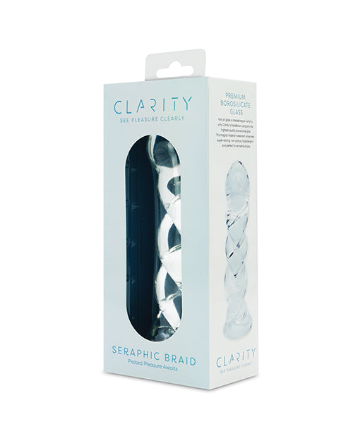 Clarity Spiral Glass Dildo 5.7in - Seraphic Braid