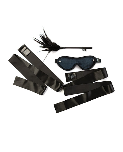 Sei Mio Strict Tease Ribbon Ties, Blindfold & Tickler Kit