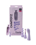 Camtoyz Fouria All-in-One Vibrating Bullet with Attachments - Purple