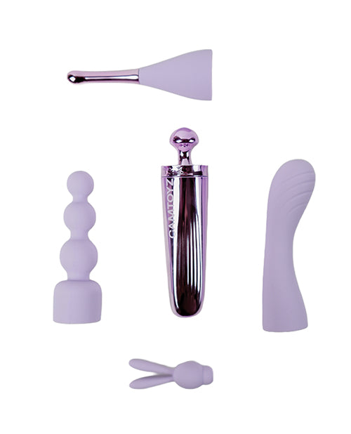 Camtoyz Fouria All-in-One Vibrating Bullet with Attachments - Purple