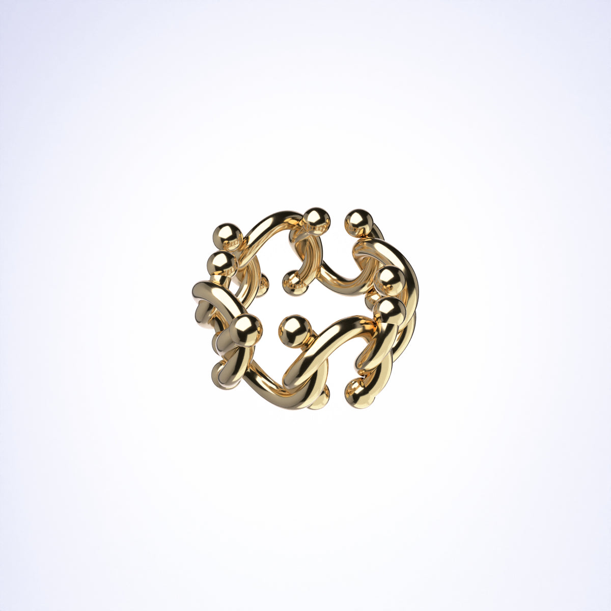 KISKA LAB CURB ALBERT GOLD RING