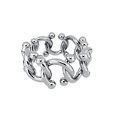 KISKA LAB CURB ALBERT PLATINUM RING