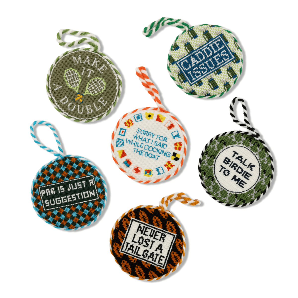 Needlepoint Ornament - Talk Birdie to Me