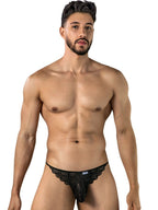 CandyMan Seductive Lace Briefs - Black