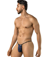 CandyMan Stylish Mesh Thongs - Printed Blue