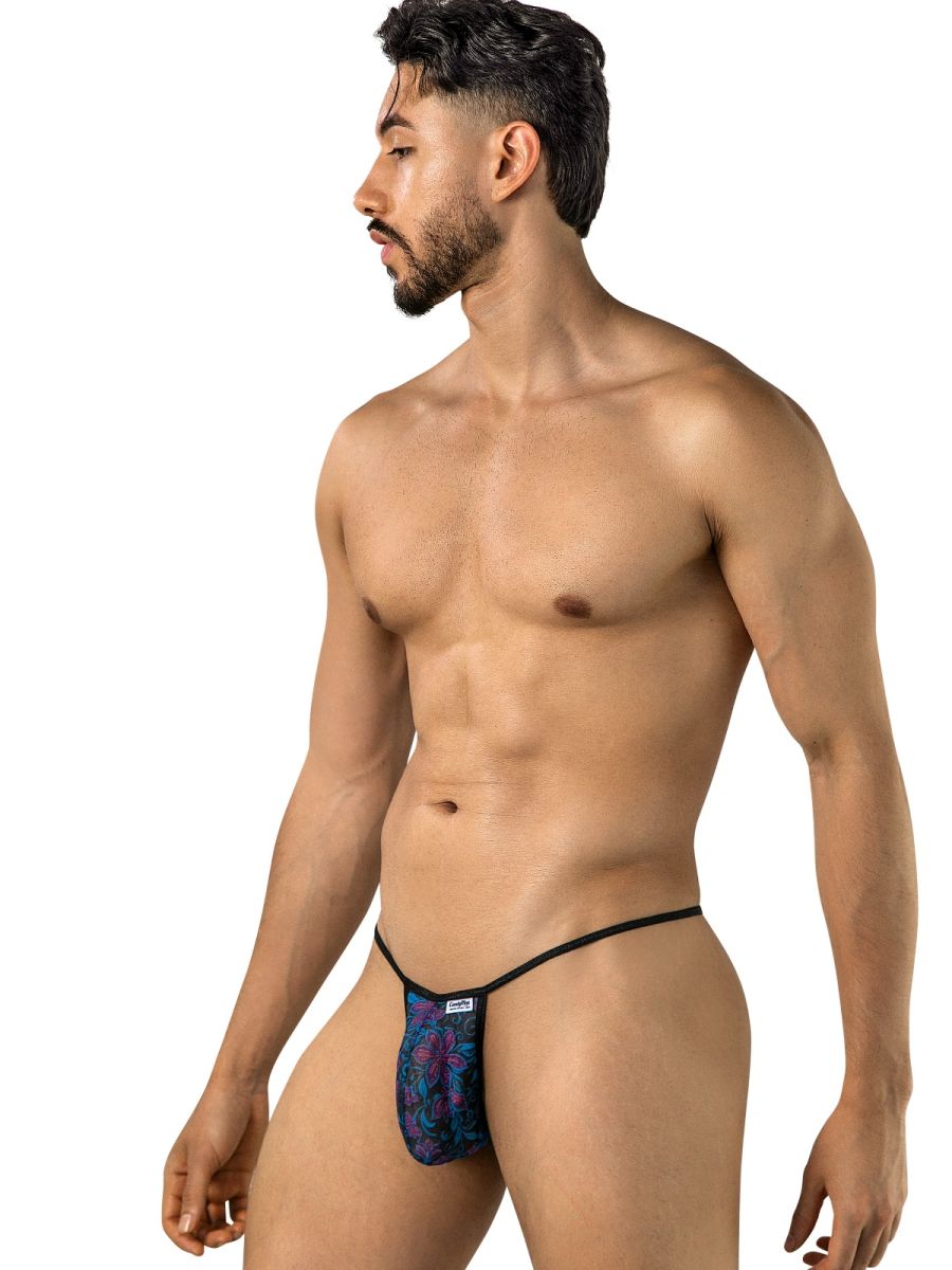 CandyMan Stylish Mesh Thongs - Printed Blue