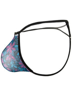 CandyMan Stylish Mesh Thongs - Printed Blue