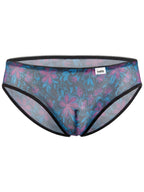 CandyMan Printed Mesh Briefs - Blue