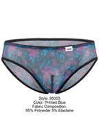 CandyMan Printed Mesh Briefs - Blue