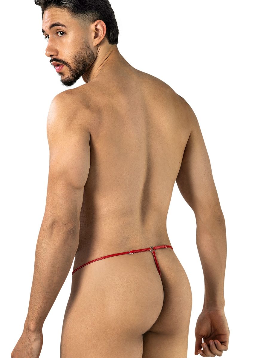CandyMan Seductive Lace Thong - Red