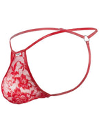 CandyMan Seductive Lace Thong - Red