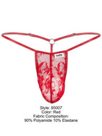 CandyMan Seductive Lace Thong - Red