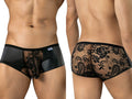 CandyMan Seductive Lace Trunks - Black