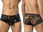 CandyMan Seductive Lace Trunks - Black