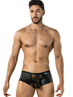 CandyMan Seductive Lace Trunks - Black