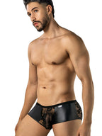 CandyMan Seductive Lace Trunks - Black
