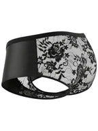 CandyMan Seductive Lace Trunks - Black