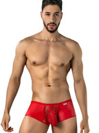 CandyMan Seductive Lace Trunks - Red