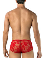 CandyMan Seductive Lace Trunks - Red