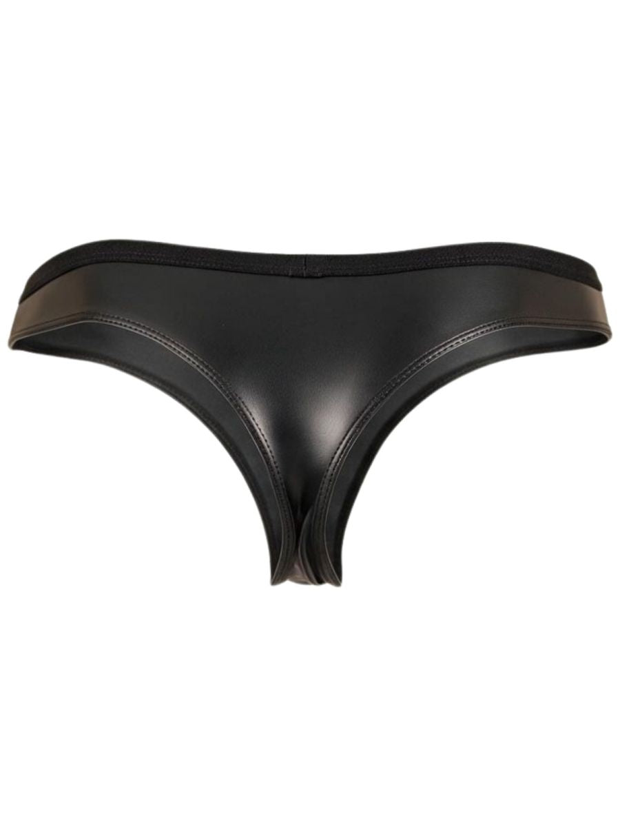 CandyMan Seductive Floral Lace Thongs - Black