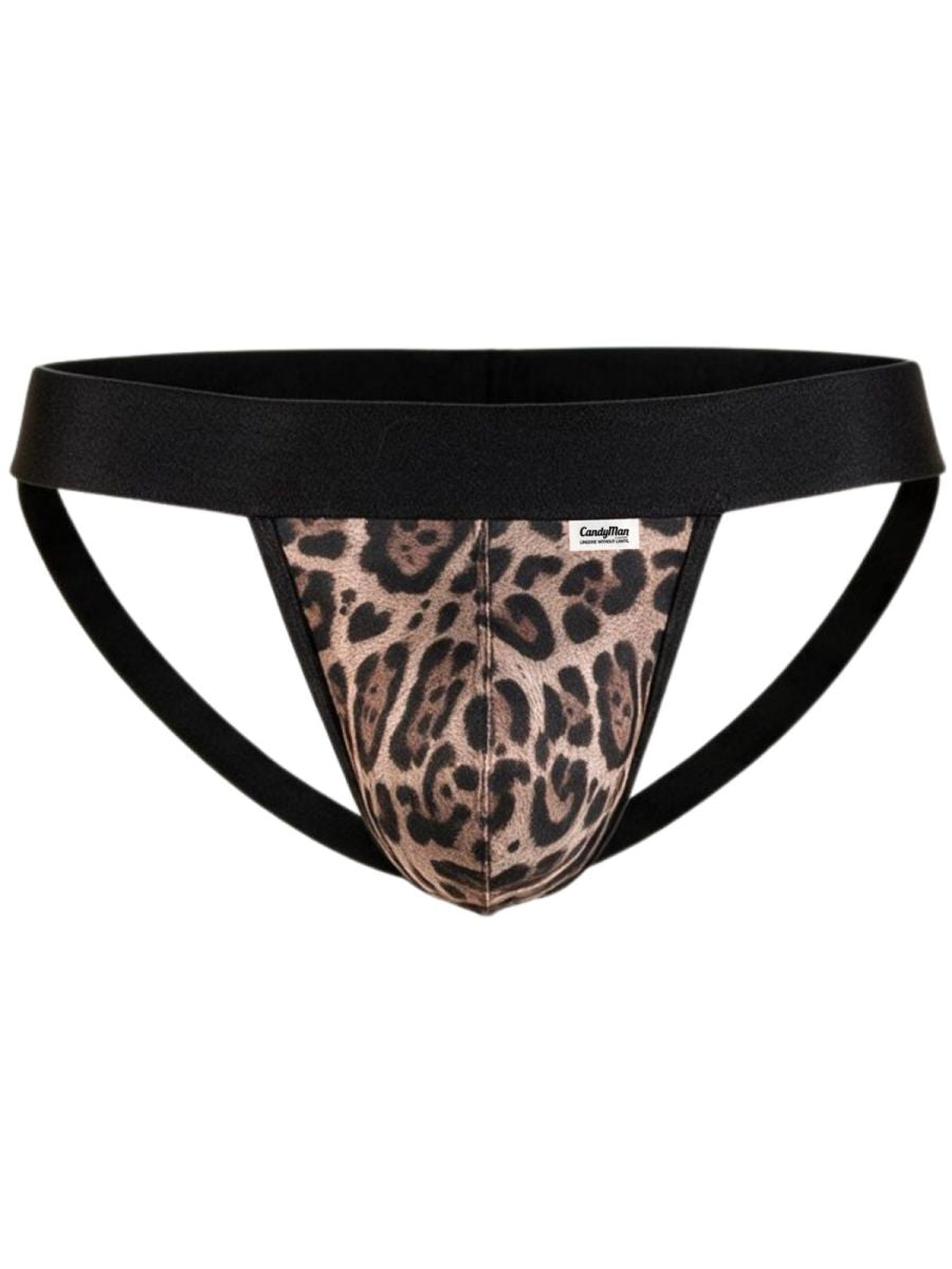 CandyMan Microfiber Jockstrap - Leopard Print