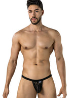 CandyMan Seductive Sheer Lace Thongs - Black