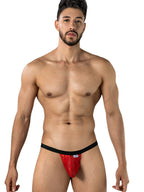 CandyMan 95013 Men's Underwear Seductive Lace Thongs Color Red-Black