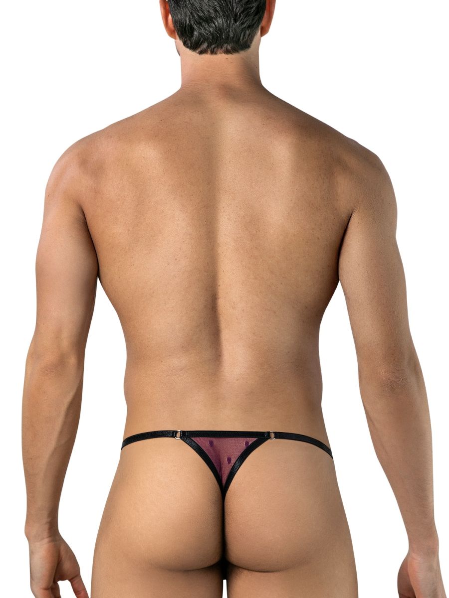 CandyMan 95016 Men's Underwear Sexy Mesh Thongs Color Wine