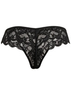 CandyMan Elegant Lace Thongs - Black