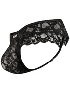 CandyMan Elegant Lace Thongs - Black
