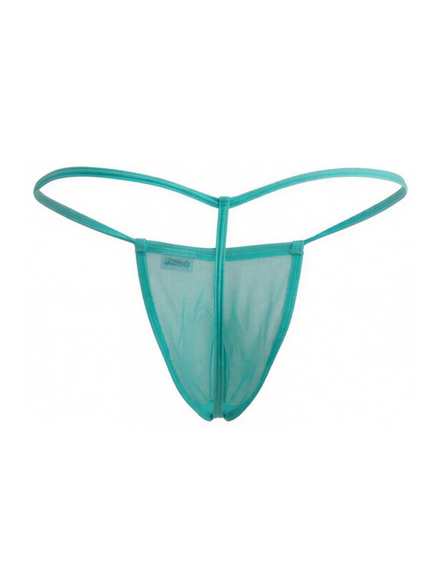 CandyMan Mini G-String - Aqua Mesh
