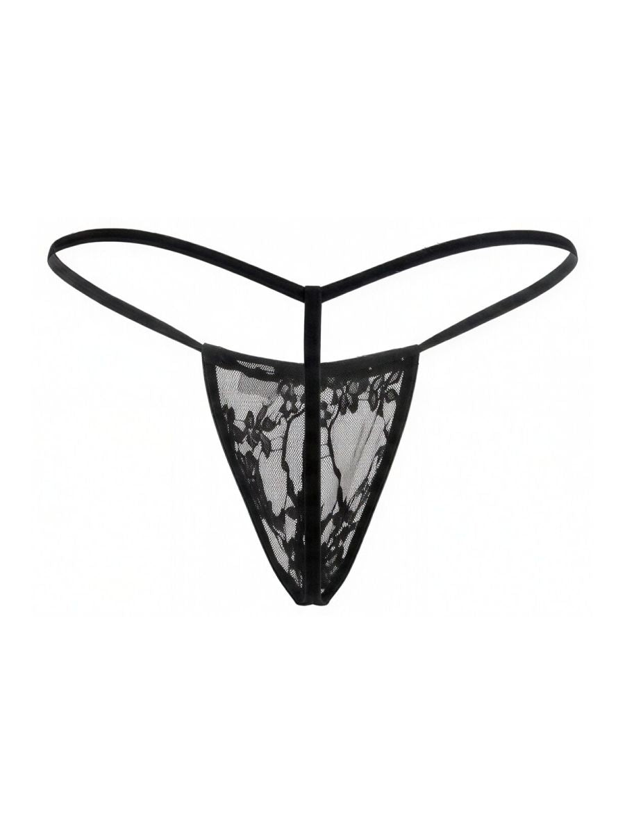 CandyMan Mini G-String - Black Lace