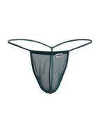 CandyMan Mini G-String - Bottle Green Mesh
