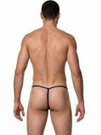 CandyMan Mini G-String - Dark Blue Mesh