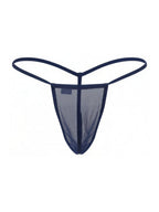 CandyMan Mini G-String - Dark Blue Mesh