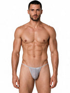 CandyMan Mini G-String - Gray Mesh