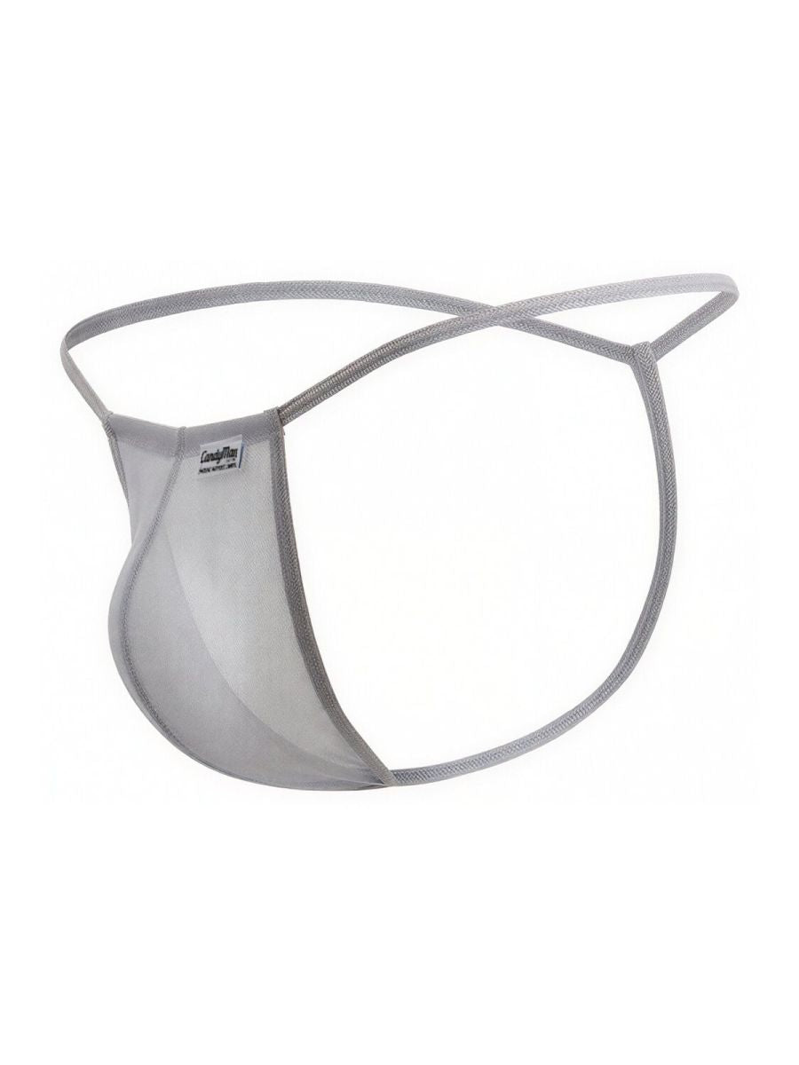CandyMan Mini G-String - Gray Mesh