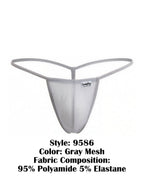 CandyMan Mini G-String - Gray Mesh