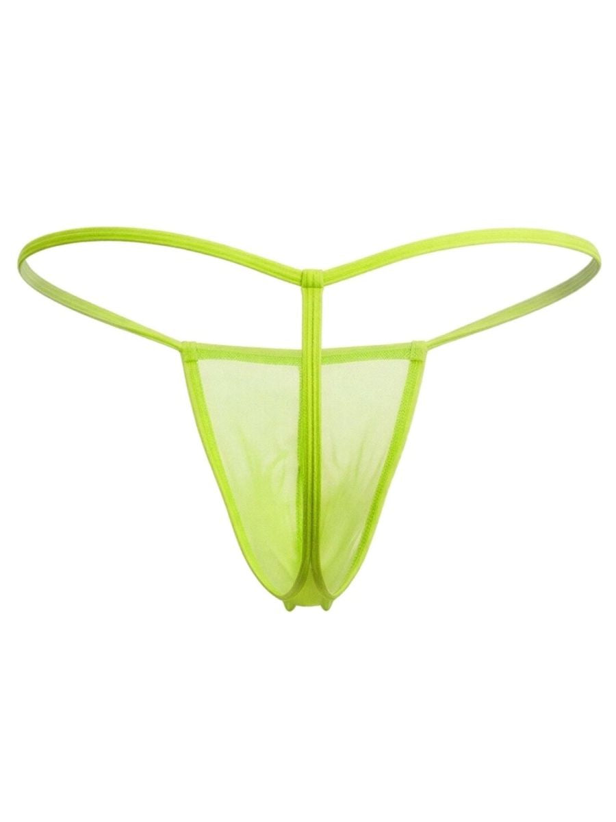 CandyMan Mini G-String - Hot Green Mesh