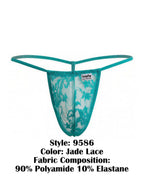 CandyMan Mini G-String - Jade Lace