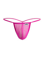 CandyMan Mini G-String - Magenta Mesh