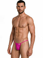 CandyMan Mini G-String - Magenta Mesh