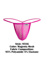 CandyMan Mini G-String - Magenta Mesh